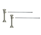 Lavatory Supply Kit - Brass Cross Handle with 1/4 Turn Ceramic Disc Cartridge Valve (MT416X-NL) - Angle Sweat, No Trap